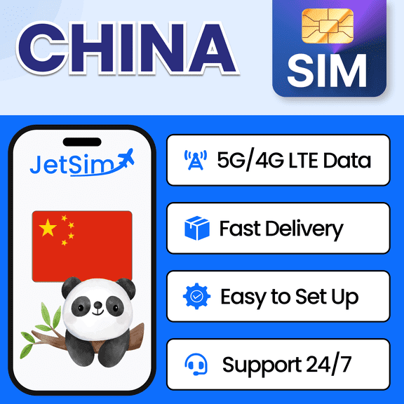 JetSim Bring Your Own Phone eSIM SIM Card Kit for China- Activation Required
