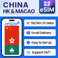 thumbnail image 1 of JetSim Bring Your Own Phone eSIM SIM Card Kit for China, Hong Kong, Macau- Activation Required, 1 of 6