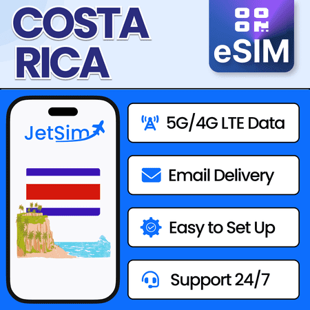 JetSim Bring Your Own Phone eSIM SIM Card Kit for Costa Rica- Activation Required