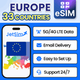 thumbnail image 1 of JetSim Bring Your Own Phone eSIM SIM Card Kit for Europe (France, Italy, Spain, More)- Activation Required, 1 of 6