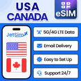 thumbnail image 1 of JetSim Bring Your Own Phone eSIM SIM Card Kit for USA & Canada- Activation Required, 1 of 6