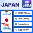 thumbnail image 1 of JetSim Bring Your Own Phone eSIM SIM Card Kit for Japan- Activation Required, 1 of 6