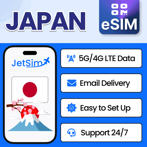 JetSim Bring Your Own Phone eSIM SIM Card Kit for Japan- Activation Required