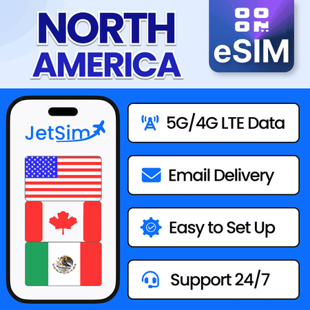JetSim Bring Your Own Phone eSIM SIM Card Kit for North America- Activation Required