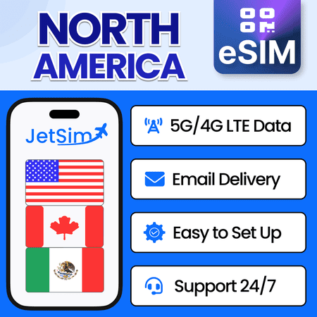 JetSim Bring Your Own Phone eSIM SIM Card Kit for North America- Activation Required