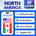 thumbnail image 1 of JetSim Bring Your Own Phone eSIM SIM Card Kit for North America- Activation Required, 1 of 6