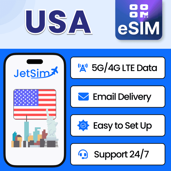 JetSim Bring Your Own Phone eSIM SIM Card Kit -Activation Required