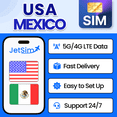 thumbnail image 1 of JetSim International Sim Card for Mexico and USA 10 Days Unlimited Data, 1 of 6