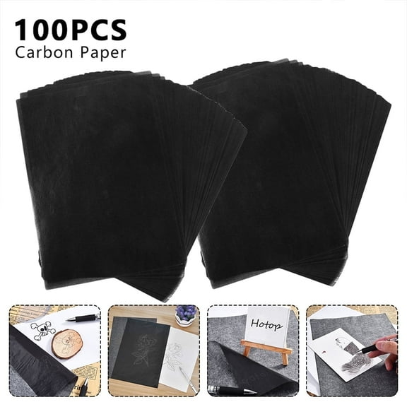 Jetcloudlive 100 Pieces A4 Carbon Transfer Paper Black Legible Graphite Tracing Painting Reusable Art Surfaces Copy Paper