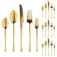 thumbnail image 1 of Jetcloudlive 20 Pcs Gold Silverware Set Small Waist Tree Pattern Stainless Steel Tableware Creative Hotel Tableware Steak Knife And Fork Spoon Dessert Fork Dishwasher Safe, 1 of 12