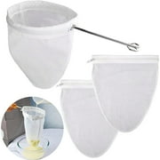 Jetcloudlive 3 Pcs Reusable Nut Milk Bags Cheese Cloths for Straining,Ultra Extra Fine Mesh Jelly Juice Honey Food Sieve Strainer for Juicing,Coffee Pulp Strainer Cloth,Berry Seed Strainer