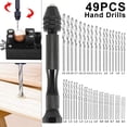 thumbnail image 1 of Jetcloudlive 49 Pcs Pin Vise Hand Drill Set Model Twist Bits DIY Drilling Tool (1 Hand Drill + 48 Drill Bits), 1 of 10
