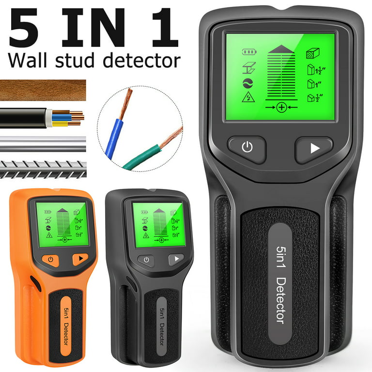 Hotbest 5 in 1 Stud Finder Wall Scanner Detector Electronic Stud Sensor Locator Wood Beam Joist Finders Portable Wall Detector with LCD Display for
