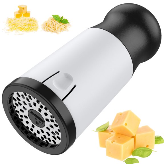 Jetcloudlive Cheese Grater Handheld Cheese Slicer Mill Stainless Steel Cheese Shredder Premium Kitchen Butter Food Mill 2 Pattern Blade Cheese Grater Slicer Cheese Cutter for Table Meal Kitchen
