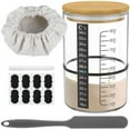 thumbnail image 1 of Sourdough Starter Jar Glass, 30oz Food Storage Jar Kit for Sourdough Bread Baking Supplies, 1 of 9