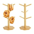 thumbnail image 1 of 2Pcs Wooden Pretzel Holder Stand Mug Holder Tree Shape Pretzel Display Holder Desktop Sausage Stand with Hex Wrench for Sausage Decoration, 1 of 11