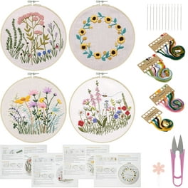 Embroidery Starter Kit Full Range Flower Cross Stitch Kits for Beginner Funny Hand Needlepoint Kits for Home Decor Gift, Size: 5.91 x 5.91
