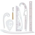 Jetcloudlive Sewing Ruler Set 7-Piece Clear Plastic Pattern Making ...