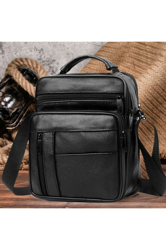 Men's Genuine Leather Handbag Shoulder Bag Fashion Cross Body Messenger Business