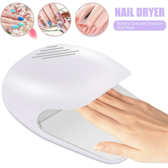 Jetcloudlive Mini Nail Dryer Portable Nail Lamp for Regular Nail Polish Nail Fan Dryer Battery Operated Nail Art Polish Machine Quick-Drying Nail Art Safe Tools for Women Kids