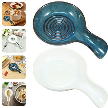 Jetcloudlive Spoon Rest for Kitchen,Ceramic Spoon Holder for Stove Top,Cooking Spoon Holder,Rest Coffee Spoon Holder Dishwasher Safe Ceramic Spoon Rest Spoon Cradle for Kitchen Counter