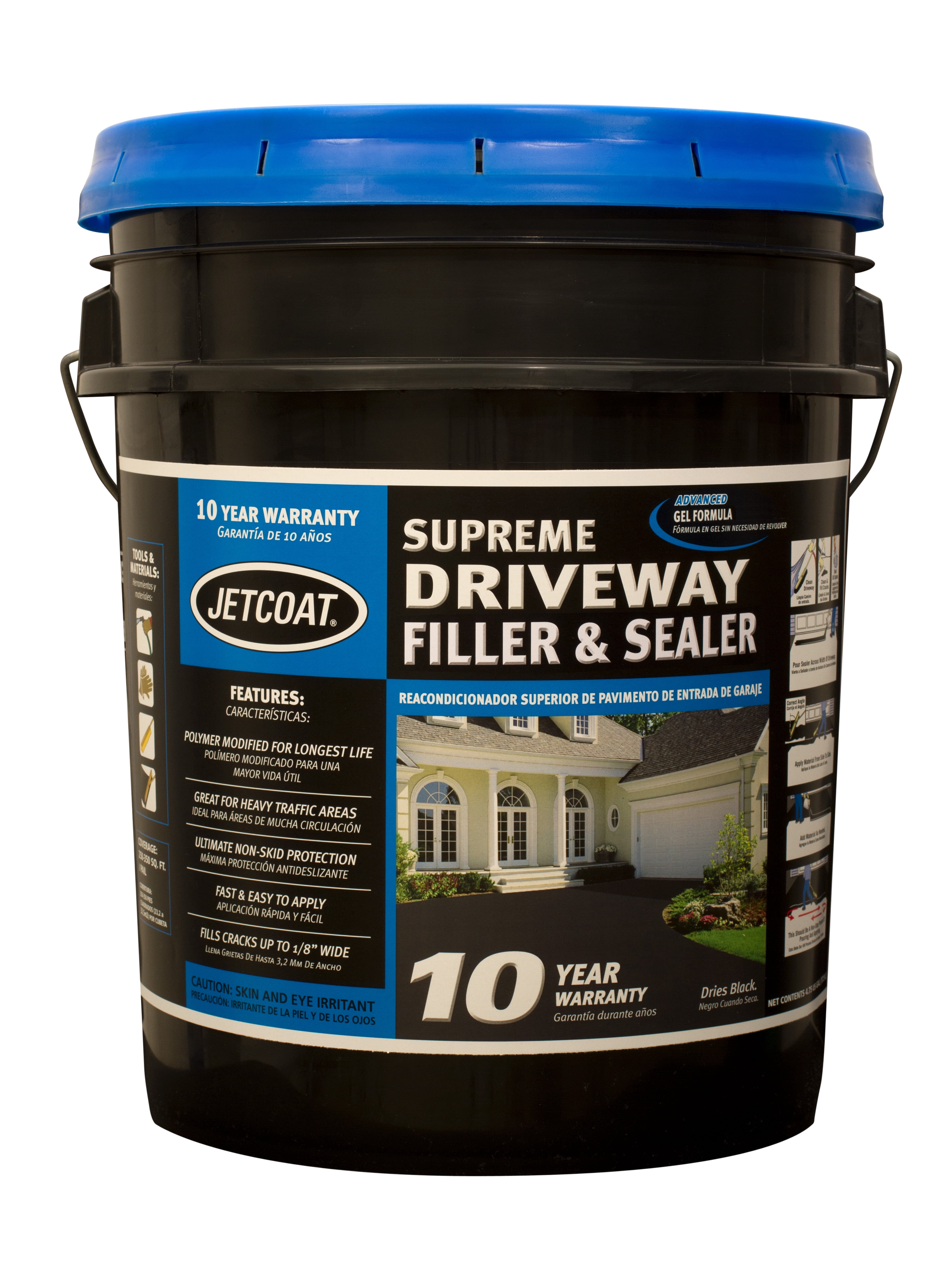 Jetcoat Supreme Driveway Filler & Sealer, 25765, 10-year protection, 5gal