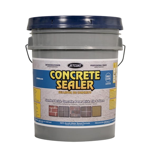 Jetcoat Concrete Sealer for Stone & Exposed Aggregate Concrete, Seal, Protect & Weatherproof with a Fast-Drying, Durable, Long-Lasting Clear Acrylic Finish (4.75 Gal.)