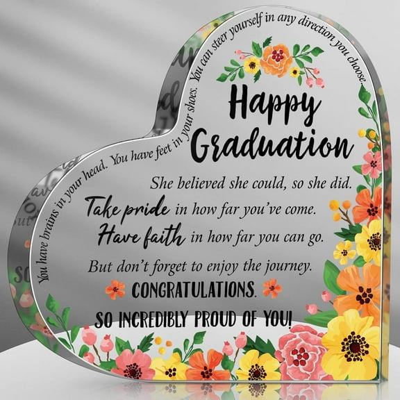 Graduation Inspirational Acrylic Gifts For Him Her Class Of 2025 Graduation Gifts For Women Men University College Middle High School Graduate Brave Acrylic Gifts(Colorful)