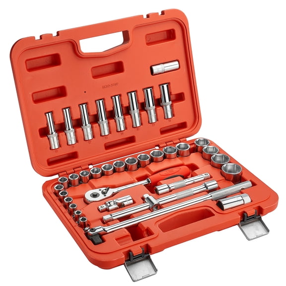 Jetech 1/2 Inch Drive Socket Set (5/16in - 1-1/4in), SAE, 22PCS