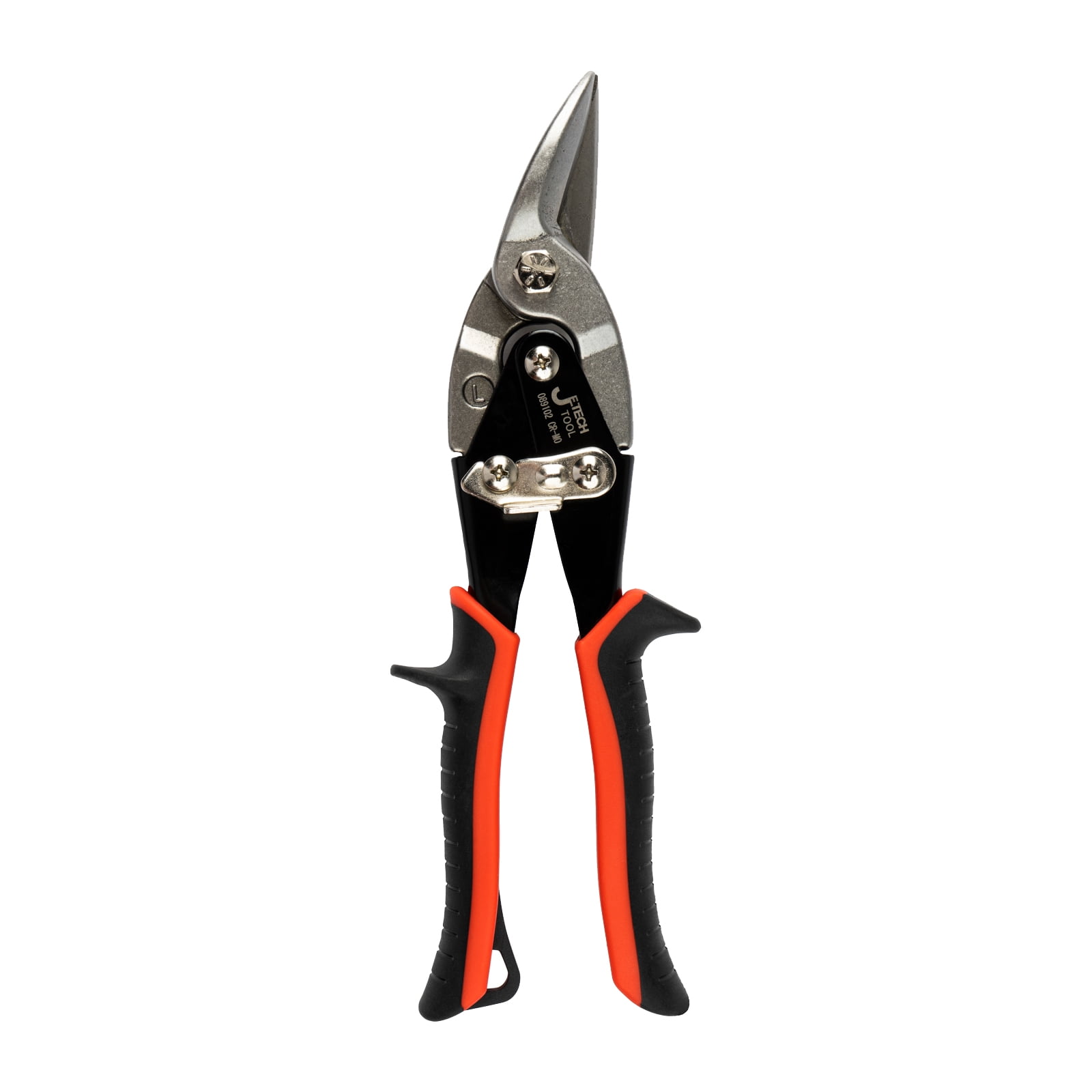Jetech 10 Inch Aviation Snips (6 Pack) - Left Angled Professional Offset Snippers With Compound Action Cutting Shears From Forged Blade And Safety Latch