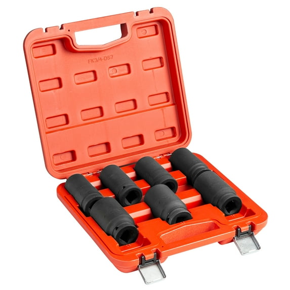 Jetech 3/4 Inch Drive 7PCS Impact Deep Socket Set (27mm-38mm), Metric