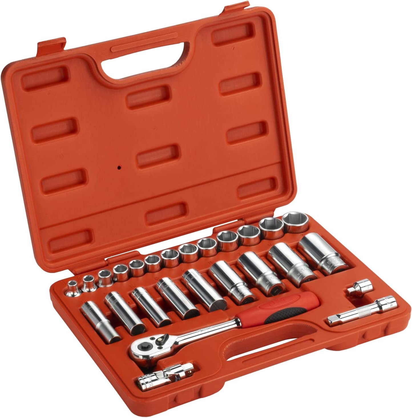Jetech 26PCS 3/8 Inch Drive Socket Set, Includes Standard and Deep ...