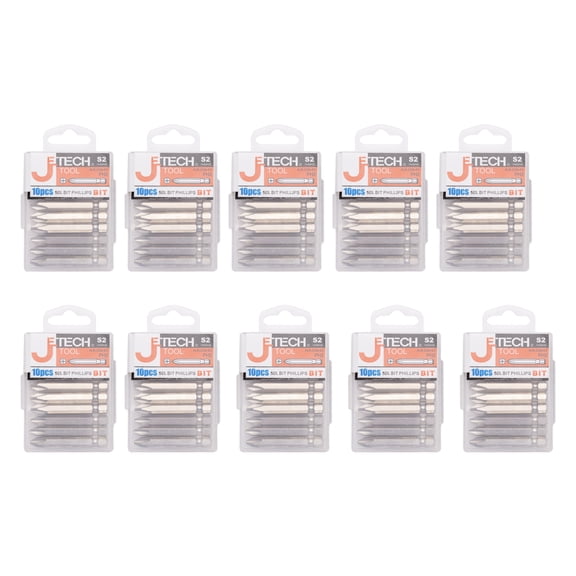 Jetech 50mm PH2 Phillips Screwdriver Bits, 100 Pack