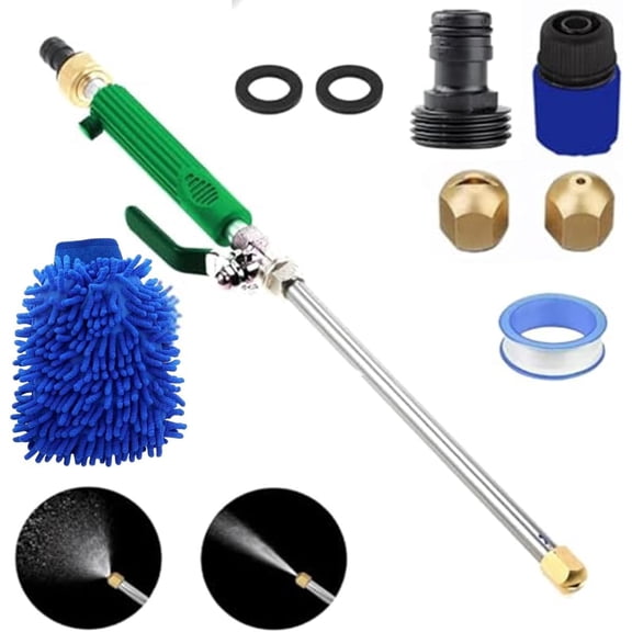 Jetflux Pressure Washer Gun, 2025 Upgraded Portable Cordless Pressure Washer Hand Held, 2-in-1 High Power Washer with 2 Nozzles & Quick Connectors for Car, Patio, Fence, Garden Cleaning