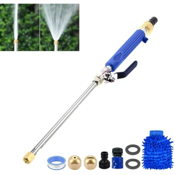 Jetflux Pressure Washer, Jetflux Sprayer, 2-in-1 Portable Power Washing Nozzle with Hydronozzle, High Pressure Water Gun with 2 Different Nozzles, for Every Garden Hose (Blue)