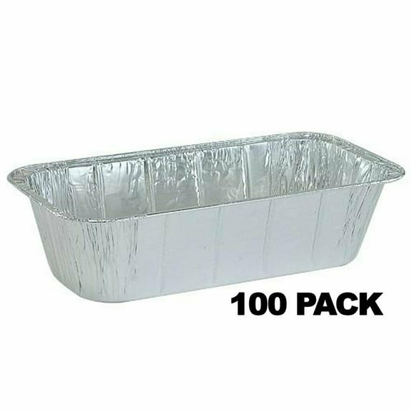 Jetfoil 1/3 Third-Size Deep Aluminum Foil Steam Table / 5 lb. Loaf Pan 100 PK