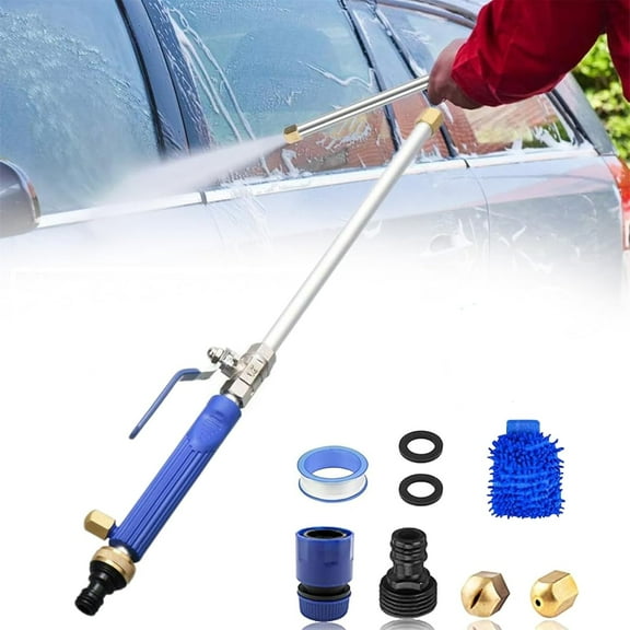 Jethose Pressure Washer, 2-in-1 High Pressure Power Washer for House, 2025 Upgraded Jet Nozzle for Garden Hose Power Washer Wand with 2 Different Tips, Quick Connectors and Gloves, 18 Inch