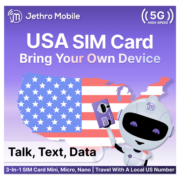 Jethro Mobile Bring Your Own Phone SIM Kit - Activation Required