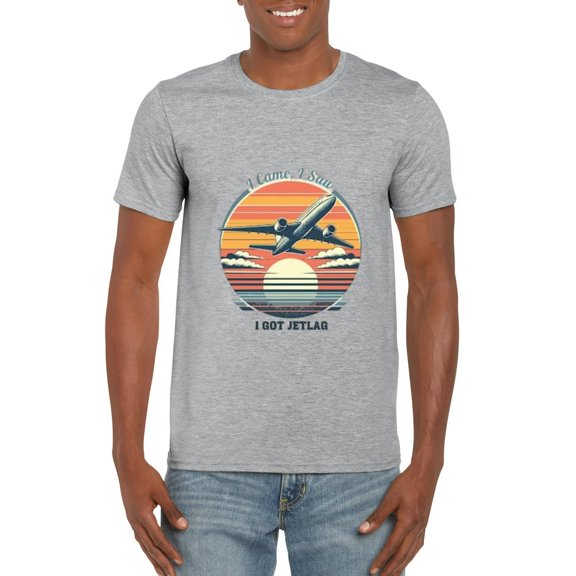 Jetlag Travel I Came I Saw I Got Jetlag Funny Airport T-Shirt, for men & women, up to size 5XL