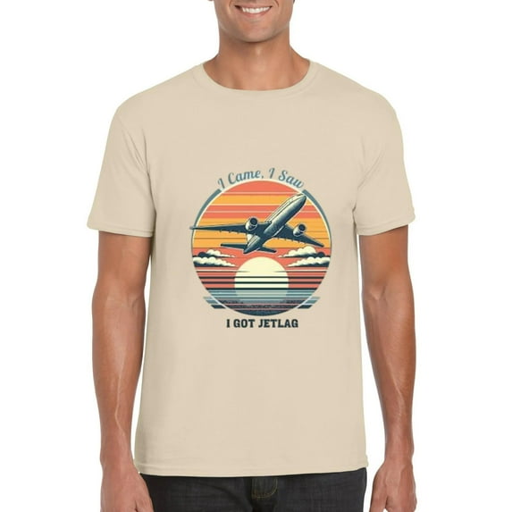 Jetlag Travel I Came I Saw I Got Jetlag Funny Airport T-Shirt, for men & women, up to size 5XL