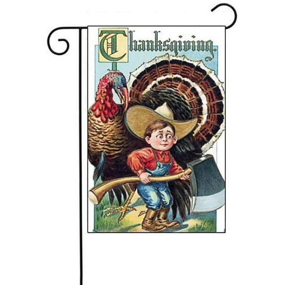 Jetlifee Thanksgiving Home Garden Flag - 100% Polyester All Weather Resistant Vertical Garden Flag, Vivid Color Indoor Outdoor Decoration, Perfect Thanksgiving, 36.22" H x 16.53" W