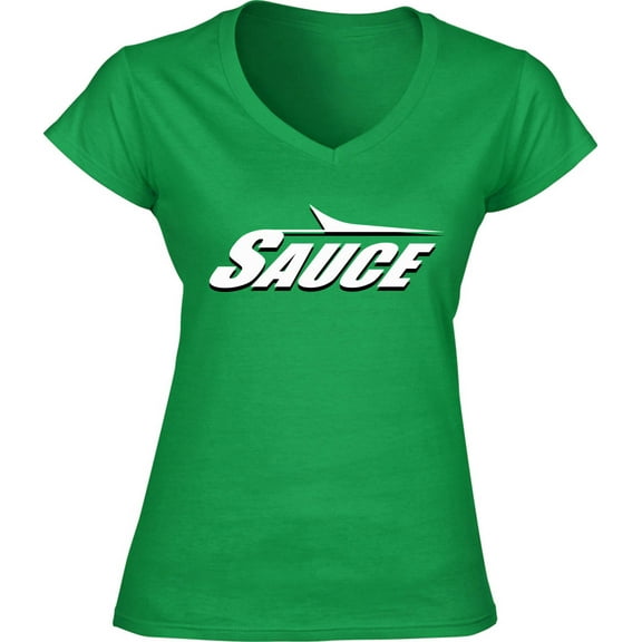 Jets Ahmad Sauce Gardner Logo LADIES V-NECK T-shirt ADULT Small