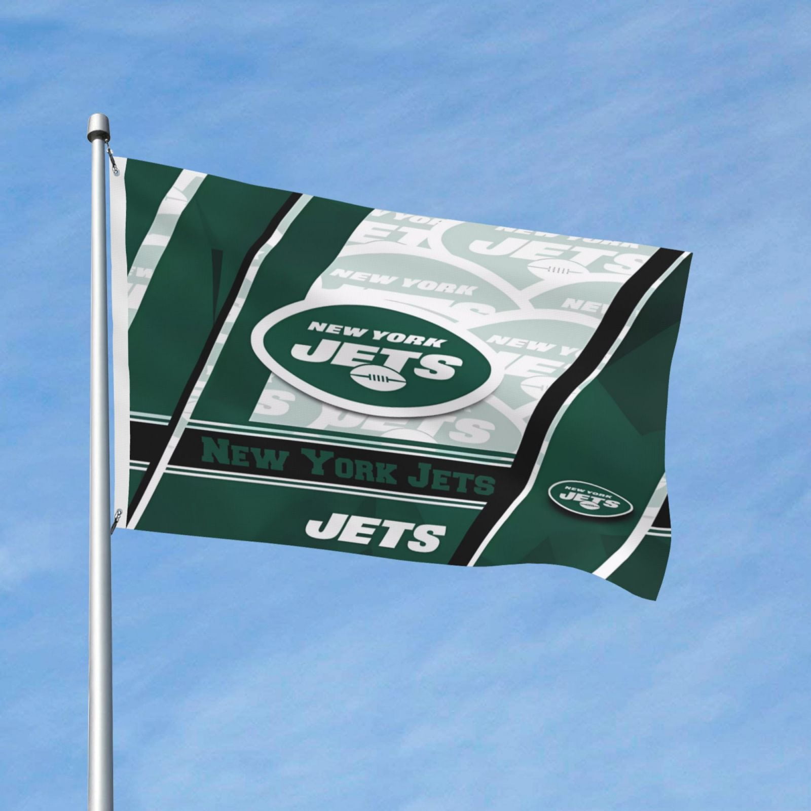 Jets American Football Team Double Sided Flag 3x5ft Garden Hanging Flag Match Support Flag Football Fan Home Decor Flag Football Fan Gift