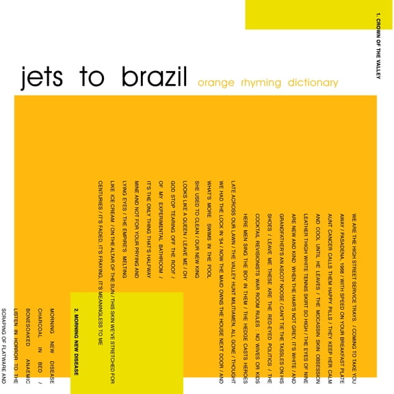 Jets to Brazil - Orange Rhyming Dictionary - Music & Performance - Vinyl