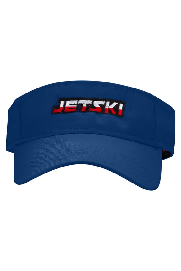 Jetski Embroidered Cotton Twill Sun Visor - Royal OSFM