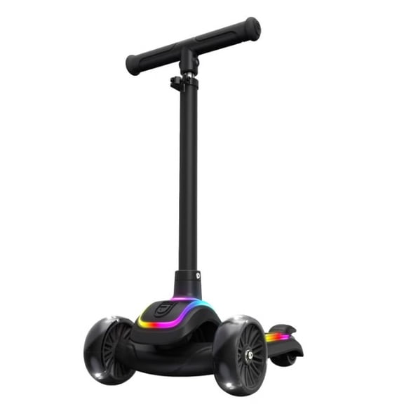 Jetson 3-Wheel Light-Up Kick Scooter for Kids, Adjustable Handlebar, Light-Up Deck & Wheels, Lean-to-Steer, Rear Foot Brake, Ages 3+