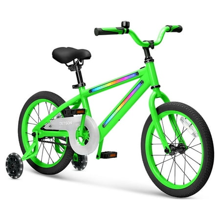 Jetson Light Rider M 16” Wheels Kids’ Light-up Unisex Bike, Ages 3+, Includes Light-up Frame and Light-up Training Wheels, Three Different Light Modes, Seven Color Options, Easily Adjustable Handlebar