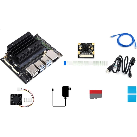 Jetson Nano Development Kit, Alternative Solution of B01 Kit B Includes Jetson-IO-Base-A, Nano Module, and Other Accessories (8 Items)