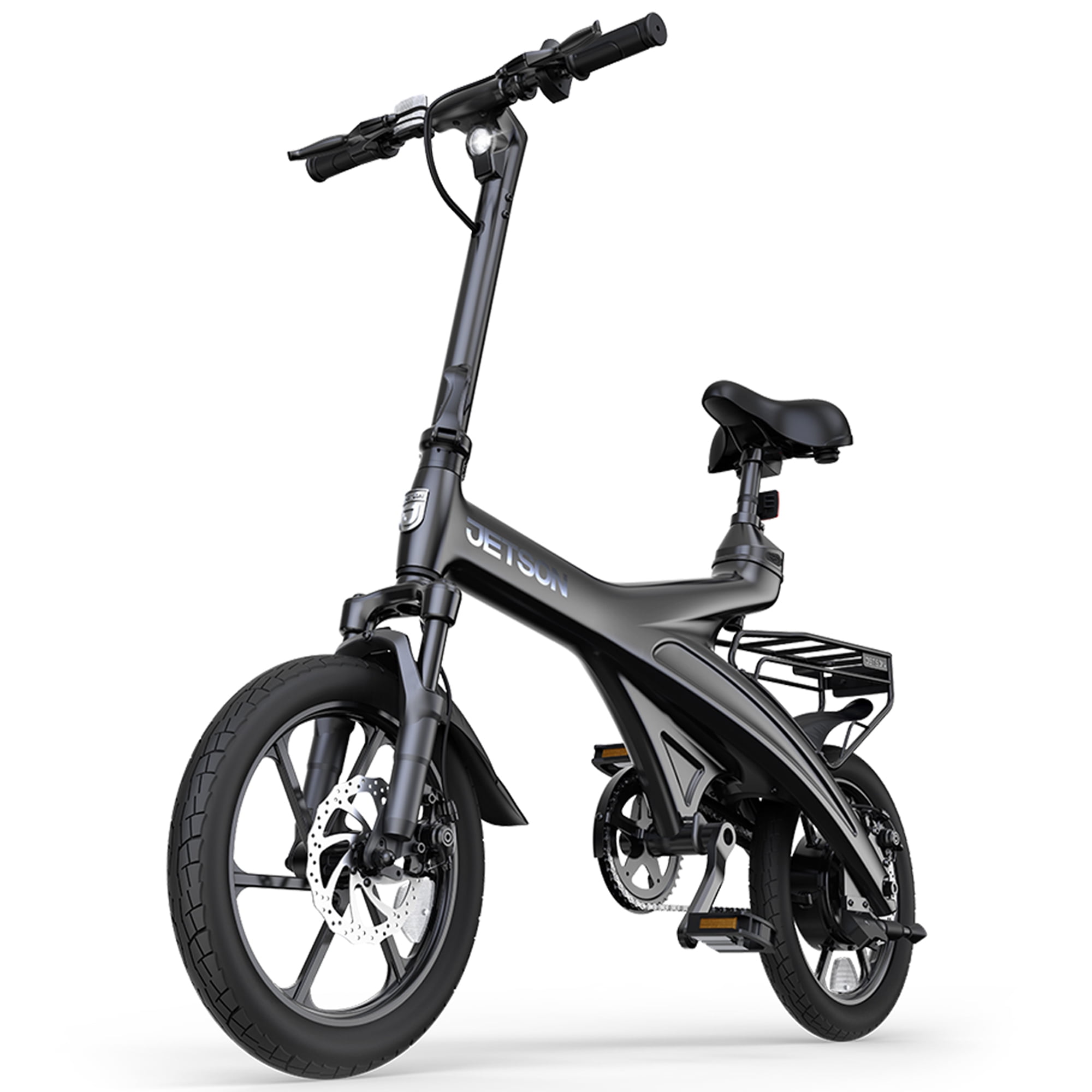 Jetson OTG Elite Portable Folding Electric Bike with Pneumatic 16" Tires, Black