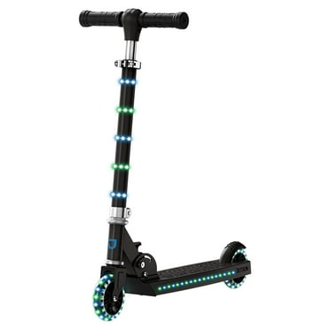 Jetson Orbit Light-up Folding Kids Kick Scooter, Black, Blue/Green Lights, Ages 5+